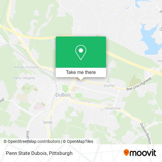 Penn State Dubois map