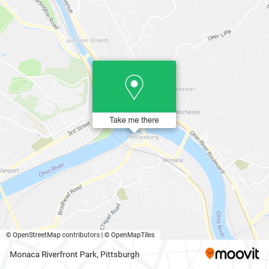Monaca Riverfront Park map