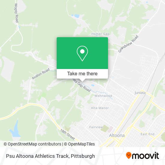 Mapa de Psu Altoona Athletics Track