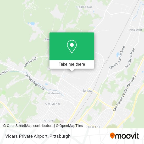 Vicars Private Airport map
