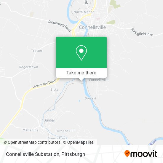 Connellsville Substation map