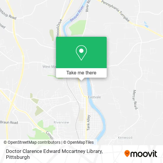 Doctor Clarence Edward Mccartney Library map