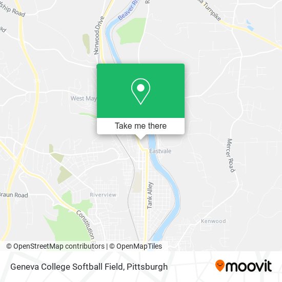 Geneva College Softball Field map