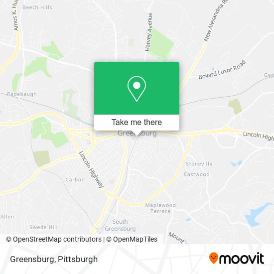Mapa de Greensburg