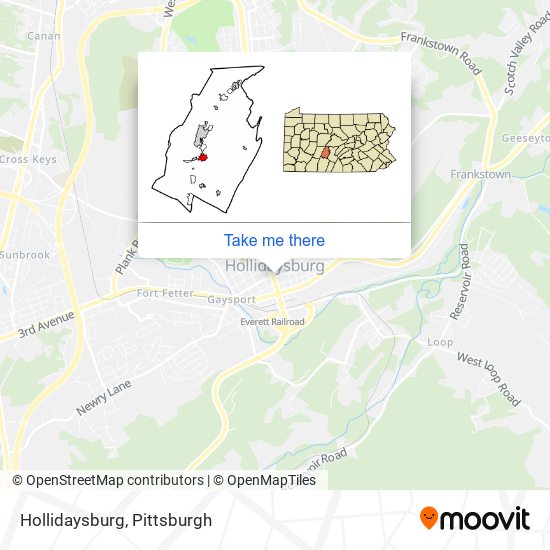 Mapa de Hollidaysburg