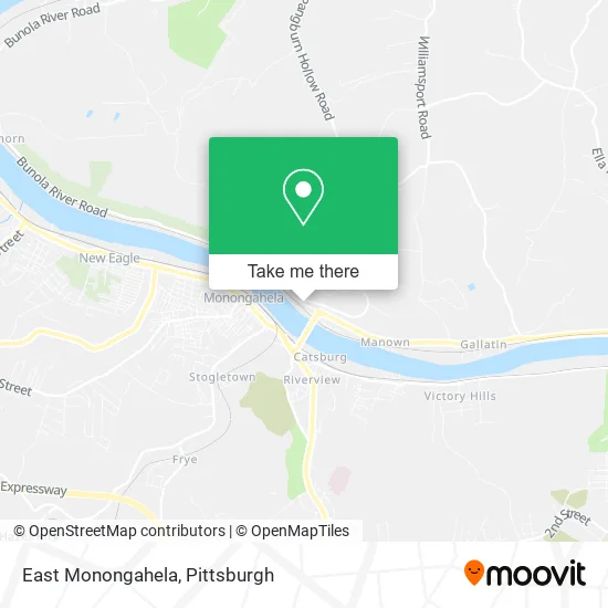 East Monongahela map