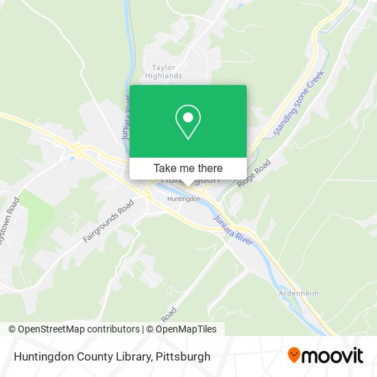 Huntingdon County Library map