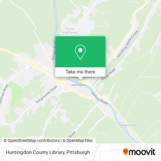 Huntingdon County Library map