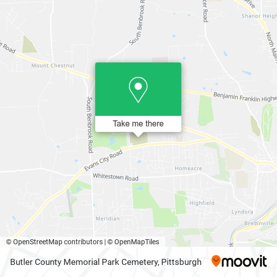 Mapa de Butler County Memorial Park Cemetery