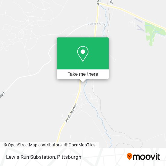 Mapa de Lewis Run Substation