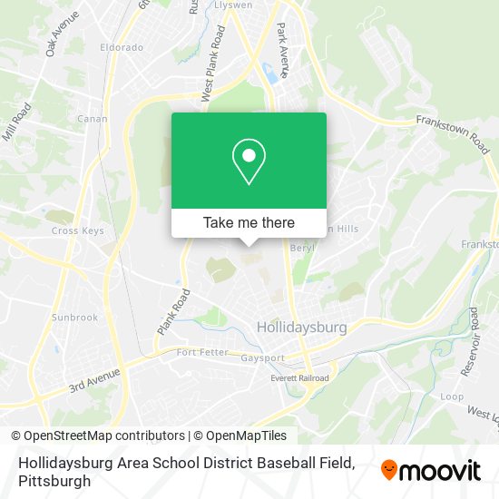Mapa de Hollidaysburg Area School District Baseball Field