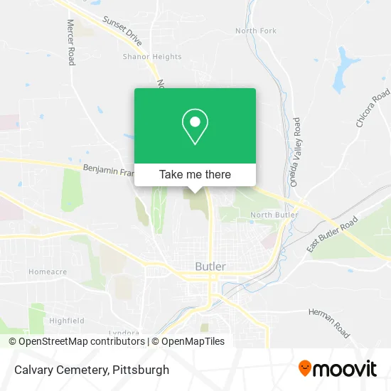 Calvary Cemetery map
