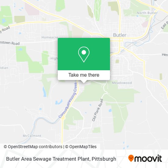 Butler Area Sewage Treatment Plant map