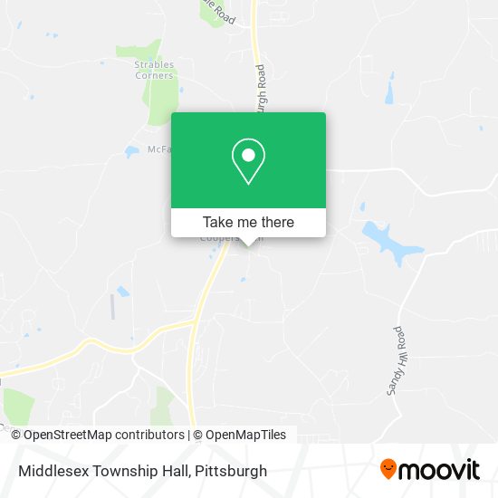 Middlesex Township Hall map