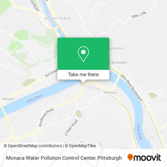 Monaca Water Pollution Control Center map