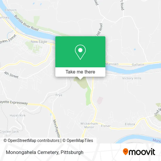 Monongahela Cemetery map