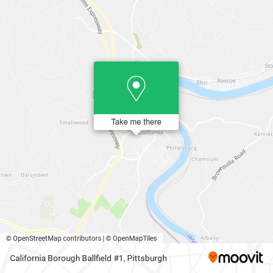 California Borough Ballfield #1 map