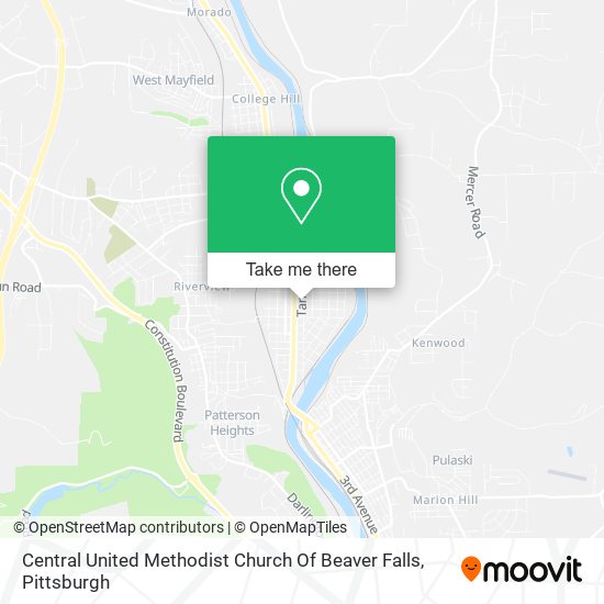 Central United Methodist Church Of Beaver Falls map