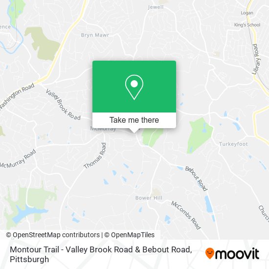 Mapa de Montour Trail - Valley Brook Road & Bebout Road