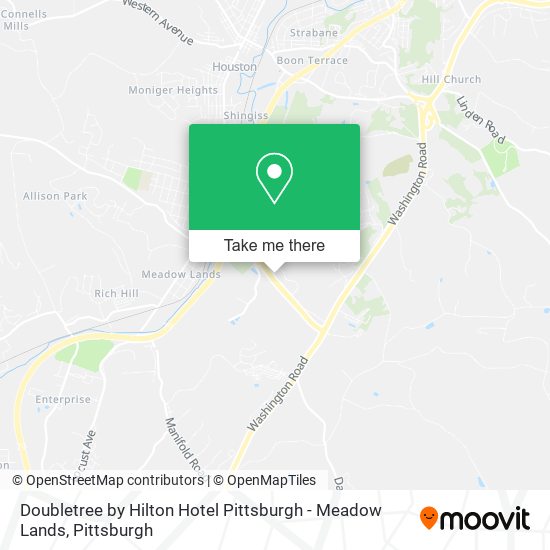 Mapa de Doubletree by Hilton Hotel Pittsburgh - Meadow Lands