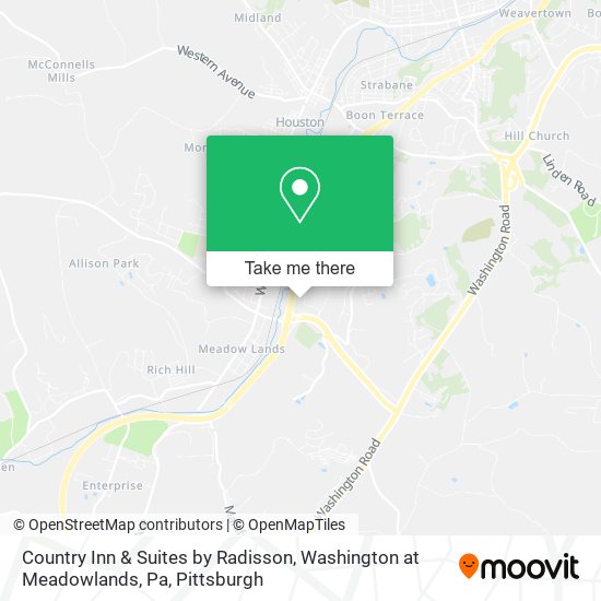 Country Inn & Suites by Radisson, Washington at Meadowlands, Pa map