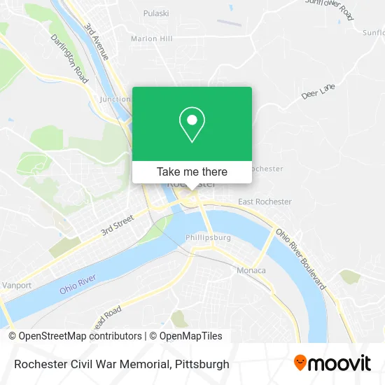 Rochester Civil War Memorial map