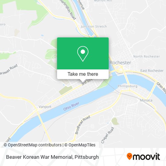 Beaver Korean War Memorial map