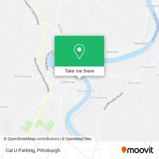 Cal U Parking map