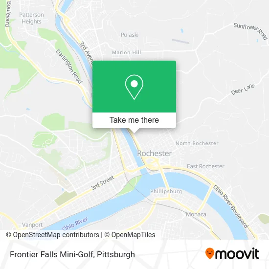 Frontier Falls Mini-Golf map