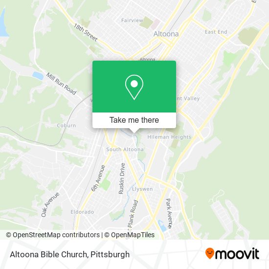 Mapa de Altoona Bible Church