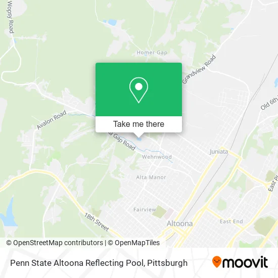 Penn State Altoona Reflecting Pool map