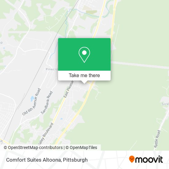 Comfort Suites Altoona map