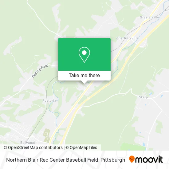Northern Blair Rec Center Baseball Field map