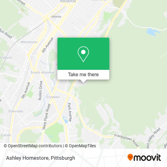 Mapa de Ashley Homestore
