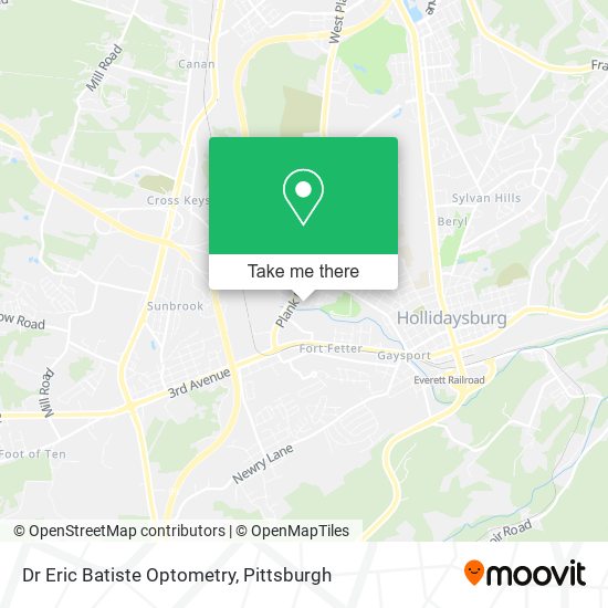 Dr Eric Batiste Optometry map