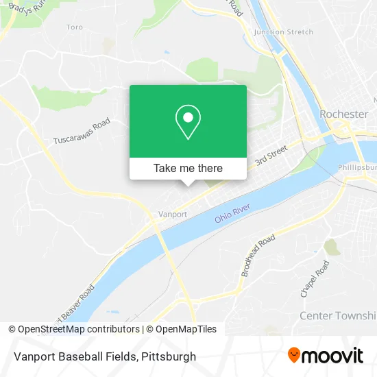 Vanport Baseball Fields map