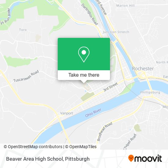 Beaver Area High School map