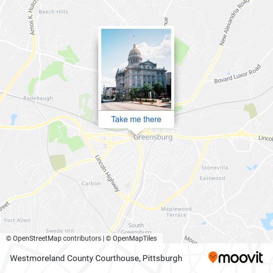 Westmoreland County Courthouse map