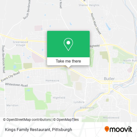 Mapa de Kings Family Restaurant