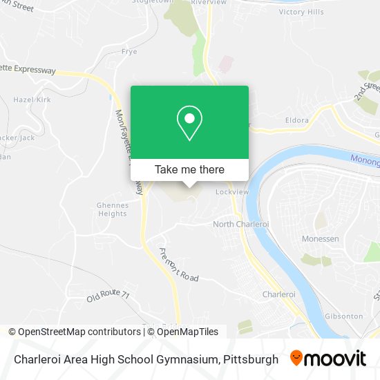 Mapa de Charleroi Area High School Gymnasium