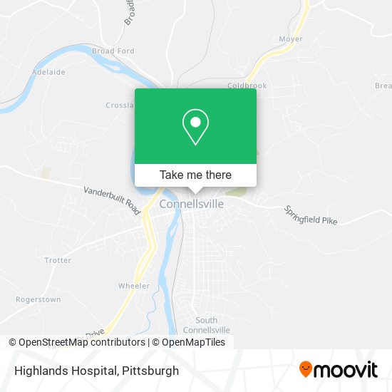 Mapa de Highlands Hospital