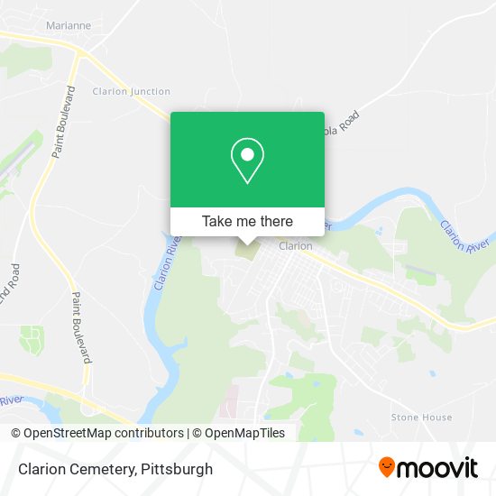 Clarion Cemetery map