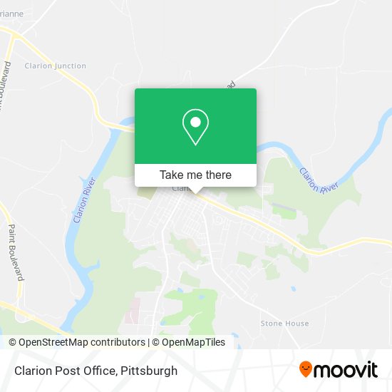 Clarion Post Office map