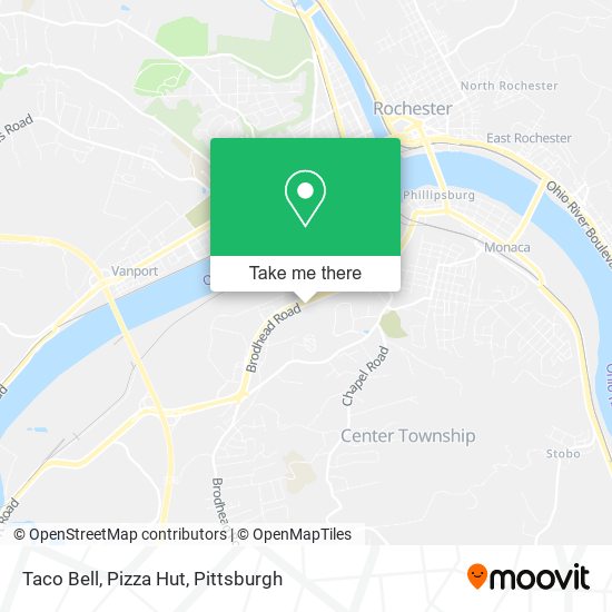 Mapa de Taco Bell, Pizza Hut
