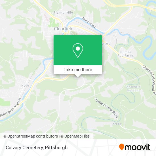 Calvary Cemetery map