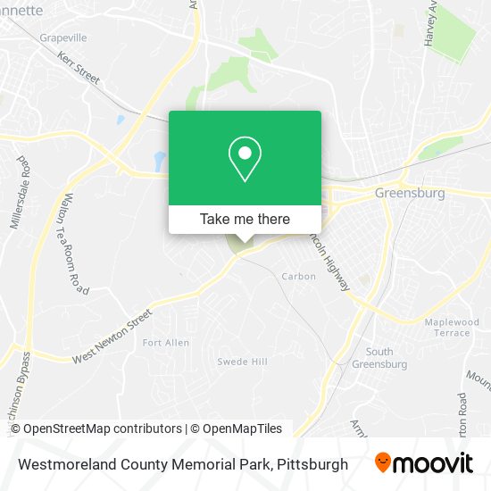 Mapa de Westmoreland County Memorial Park