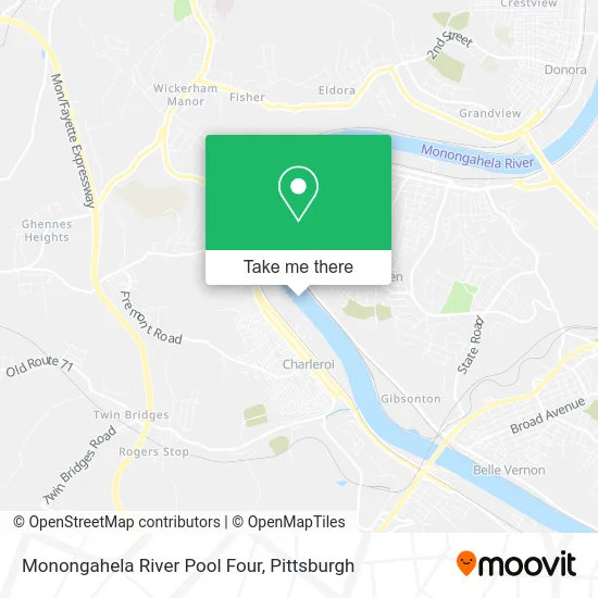 Monongahela River Pool Four map