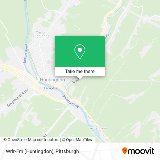 Wrlr-Fm (Huntingdon) map