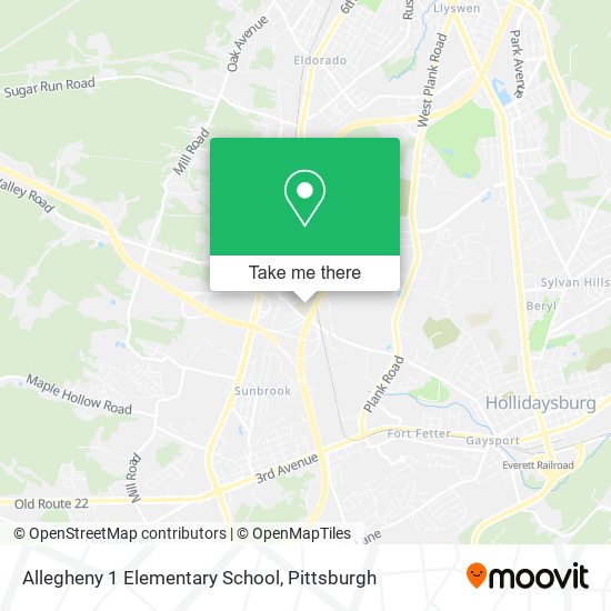 Allegheny 1 Elementary School map