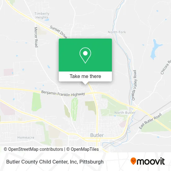 Butler County Child Center, Inc map